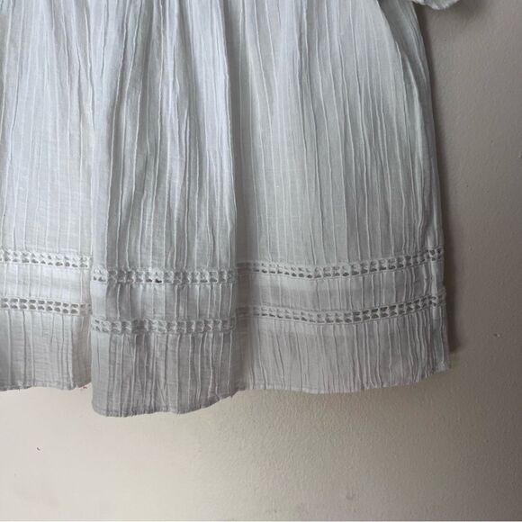 Sea NY Figgy Embroidered Eyelet White Blouse Size 4 - Picture 6 of 10